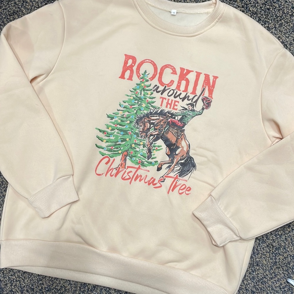 Christmas Sweater - Rockin Around The Christmas Tree - M